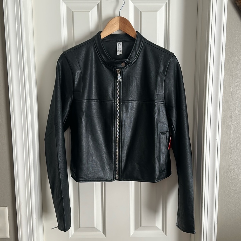 NWT Spanx Leather-Like Moto Jacket